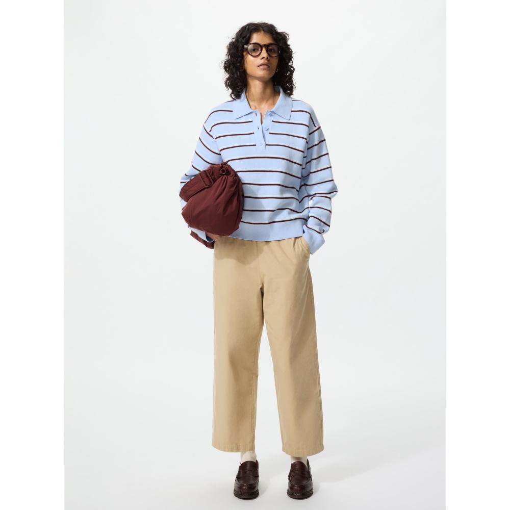 Uniqlo Japan Cotton Relaxed Ankle Pants