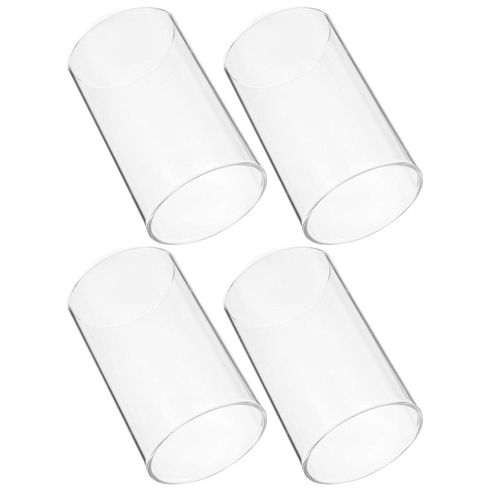 4Pcs Simple Glass Cover Containers High Quality Borosilicate Windproof Creative Decoration Cover