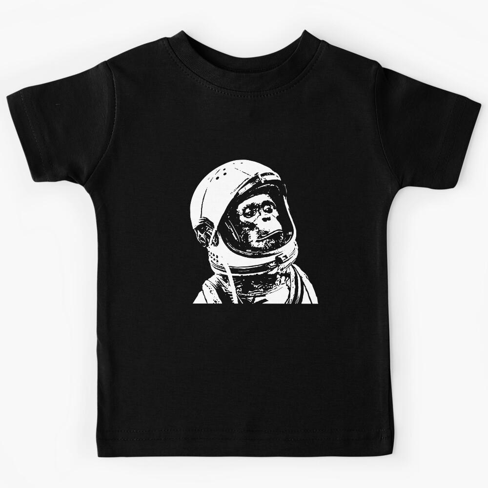 Monkey in Space. Funny Astronaut Chimpanzee Kids T-Shirt 100