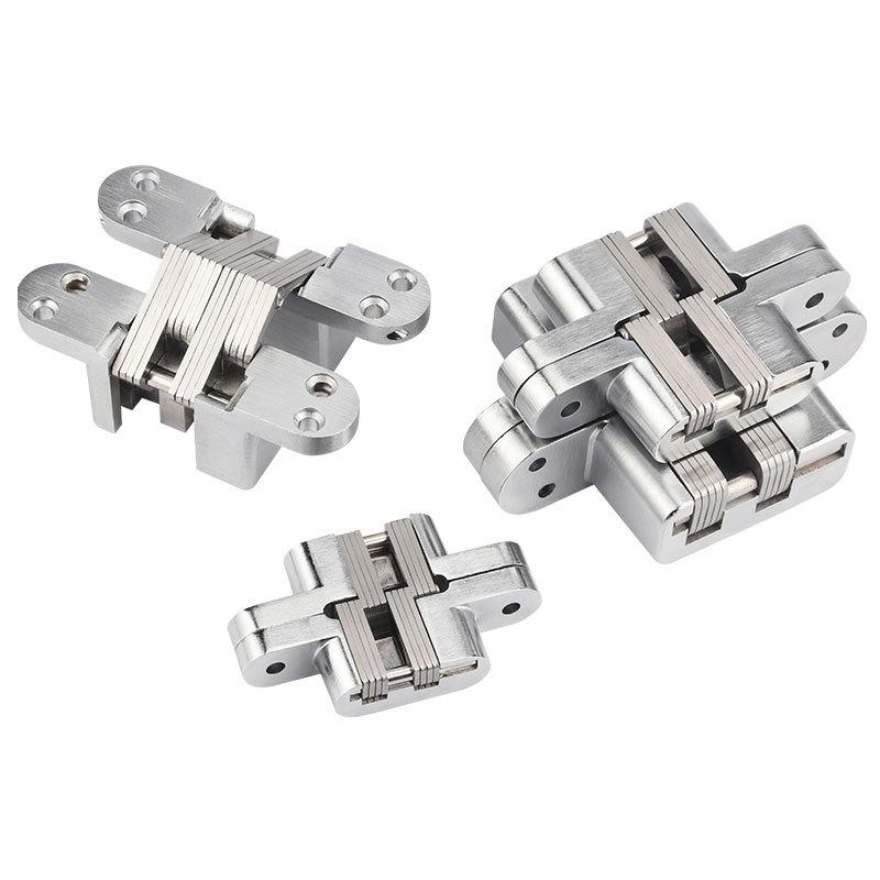 1PC Stainless Steel Hidden Hinges 180° Invisible Folding Window Door Hinge With Screws Furniture Hardware Accessories