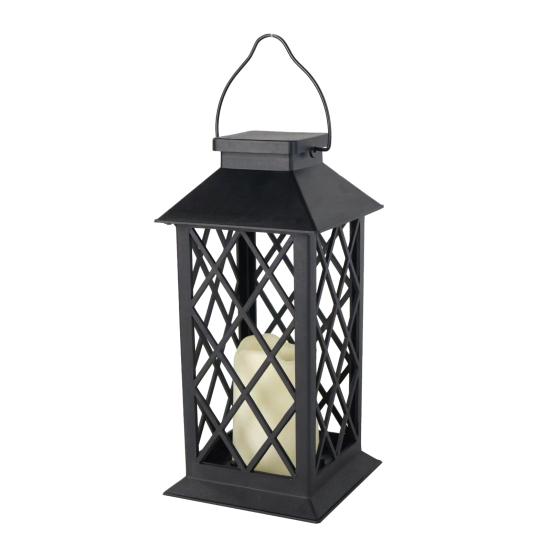 Yousheng Retro Solar Lantern, Outdoor Solar Candle Lantern, Waterproof Solar Garden Light with Hanging Loop, Decorative Light for Yard Patio Terrace