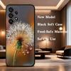 Dandelion Art Case For Samsung Galaxy A73,72,41,J7,22,Note,31,8,9,52,71,53,32,Soft Black Silicone Cover