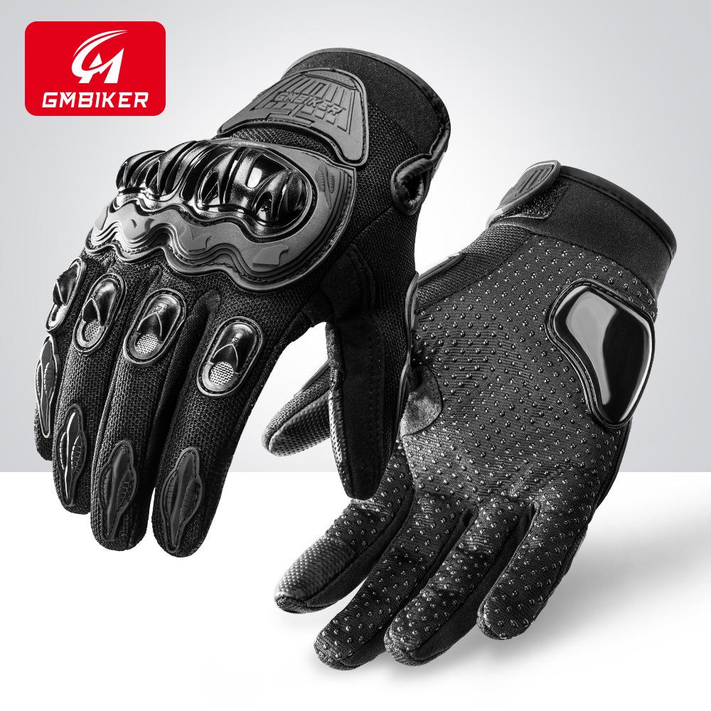 

Breathable Touchscreen Motorcycle Gloves - Full-Finger Protection for All Seasons Extra Large