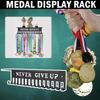Durable Wall Mount Medal Display Stand Metal Large Capacity Medal Storage Rack Medal Hooks for Racing Sports Karate
