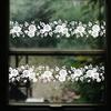 1set Stickers White Flower Glass Window Decor Anti-Static Sticker 11*50cm Rose Flowers Decals Wall Glass Door Decoration Parts