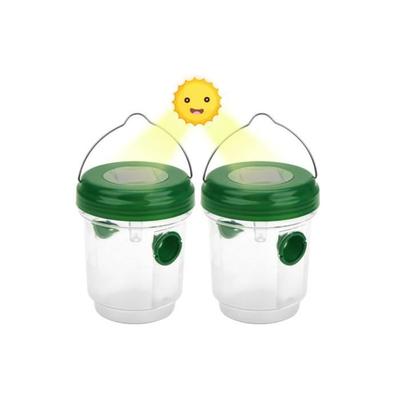 2 Pieces Solar Wasp Trap with LED Light, Insect Traps, Insect Catcher Trap In Honey Bees Hornets Mosquitoes