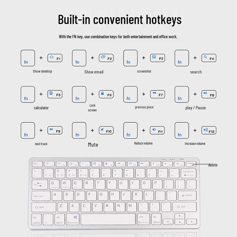 Stiger Quad-Mode Wireless Bluetooth Scissor-Foot Keyboard