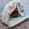 Cotton Plush Hamster Bed Washable Hamster Nest Cozy Rabbit House  Indoor Use
