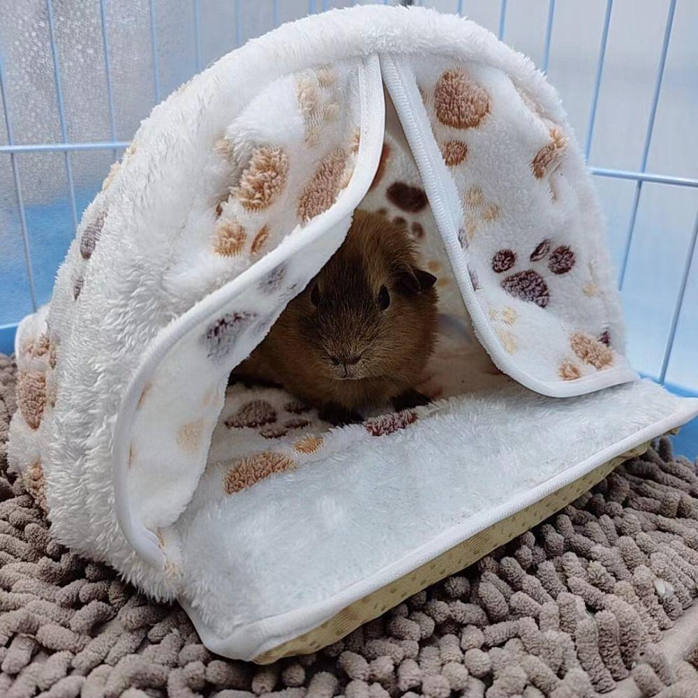 Cotton Plush Hamster Bed Washable Hamster Nest Cozy Rabbit House  Indoor Use