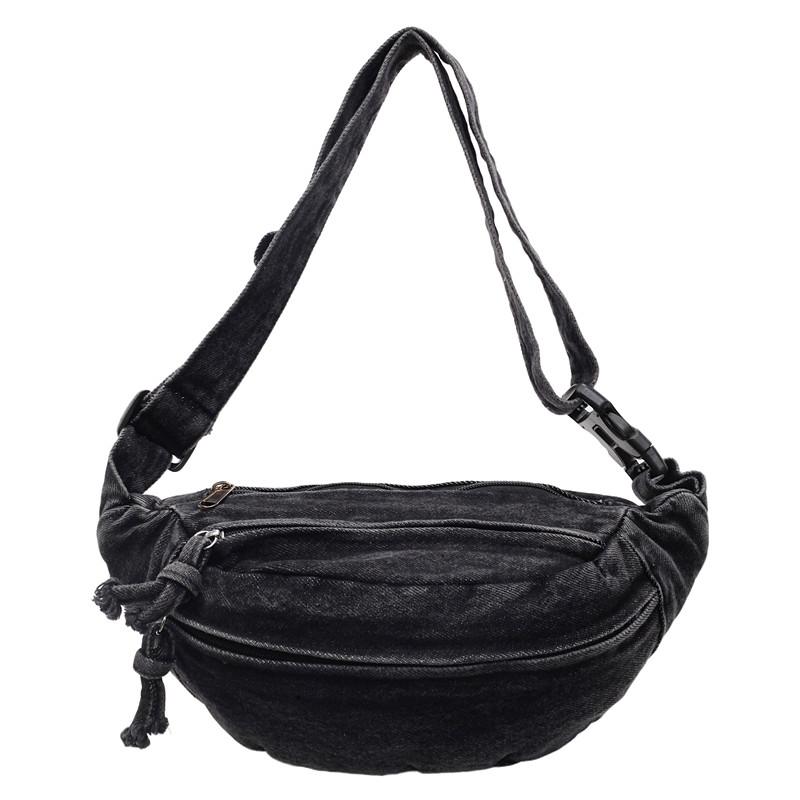 

Vintage Women Denim Shoulder Bags, Soft Retro Crossbody Purse, Multi-Layer Travel Handbag, Fashi Casual Chest Bag, Lightweight
