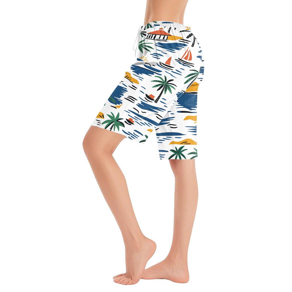 Pantaloni Pigiama Casual alla Moda Comodi da Donna Pantaloncini Stampati con Coulisse