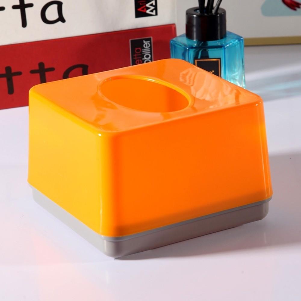 Square Napkin Holder Solid Color Tissue Case New Tissue Box  Home Use