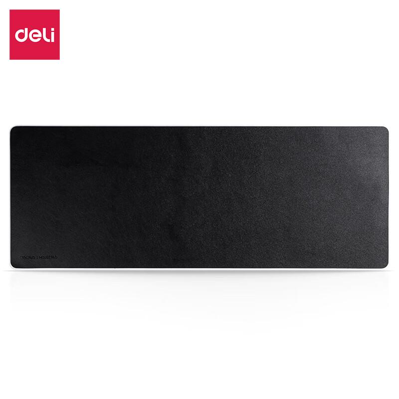 Deli 83010 Large PU Leather Desk Mat & Mouse Pad черная пу-кожа