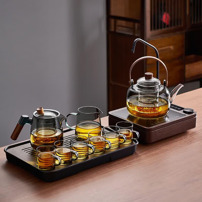 Yihucha Automatic Glass Tea Set with Electric Ceramic Stove