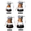 Coffee Maker Kettle Clear Hand Brew Coffee Pot High Borosilicate Glass Stainless Steel Filter Dripper Pour Coffee Server Pot