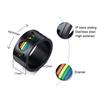 Herren Regenbogen Bunt Ring Gay Frauen Hohl Liebe Lesbisch Edelstahl Band Ringe Schmuck Geschenke