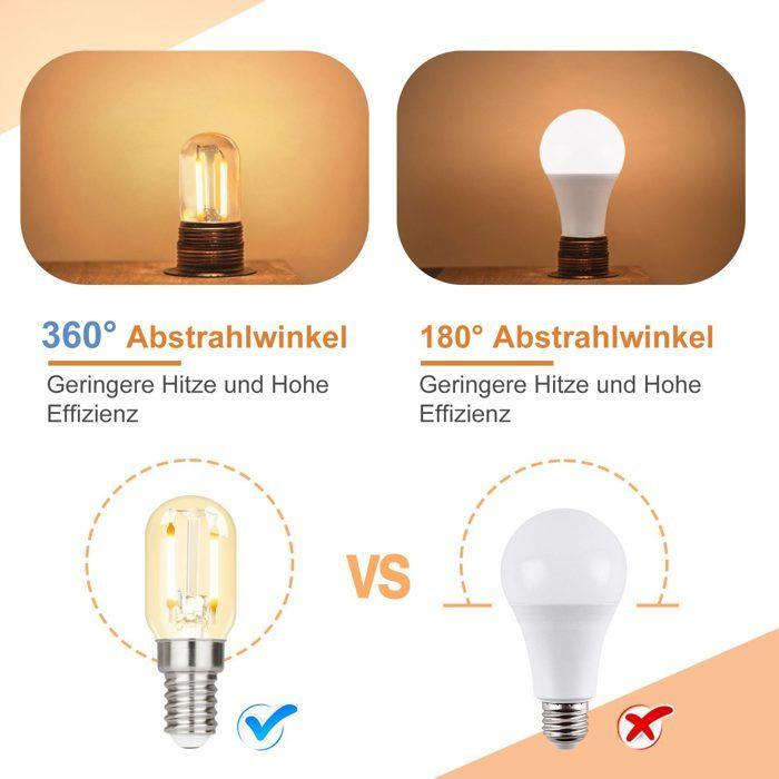 Lot de 4 ampoules LED - NETTLIFE - Rétro Edison T22 - E14 - 2W - 2700K
