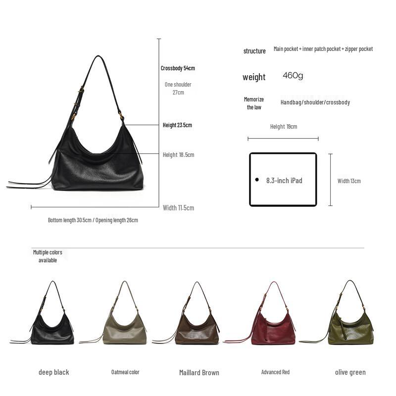 Ximuting Free Imagination Top-Grain Leather Tote Bag
