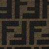 Fendi Ff Logo Monogram Double Fold Design Jacquard Fabric With Leather Wallet Men Wallet Brown 7M0169ALWKF0L3T