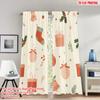 2pcs 2D Flat Printing Classic Christmas Curtains Christmas Ornament Gifts Holly Digital Printed Polyester Drapes Party & Holiday