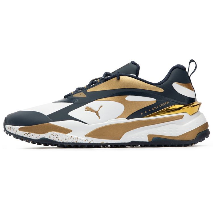 Puma X Ptc Gs-Fast Low Top Golf Shoes Men Sneakers Gold White 376501-01