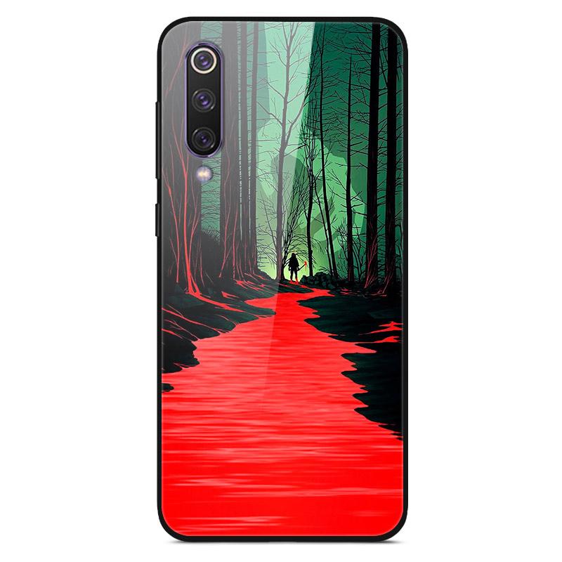 For Xiaomi Mi 9 Mi9 SE Tempered Glass Case Hard Cover Phone Case For Xiaomi Mi 9 SE Mi9 T 9T Pro Cases Redmi Note 9S 9 S Cover