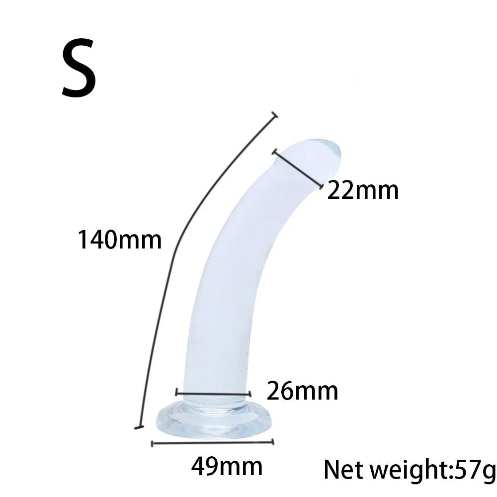 Transparent Anal Plugs Smooth Dildo Prostate Butt Plug Vagina Masturbation Anus Dilator Anal Sex Toys for Woman Man Sex Products
