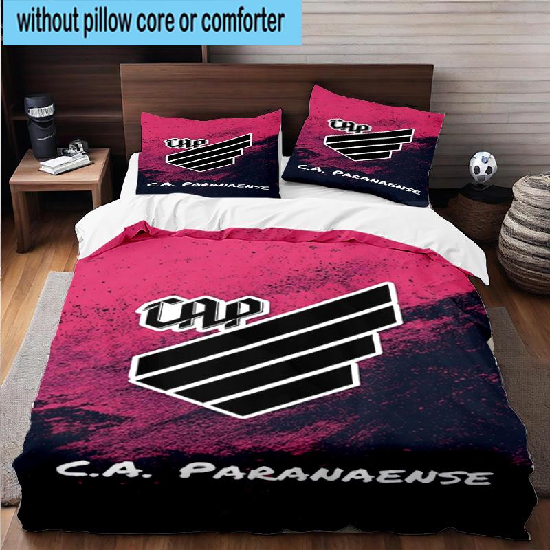 3pcs Athletico Paranaense Printed Bedding Set Duvet Cover Closure Includes 1 Duvet Cover & 2 Pillowcases Bedding Sets Home Decor Gifts