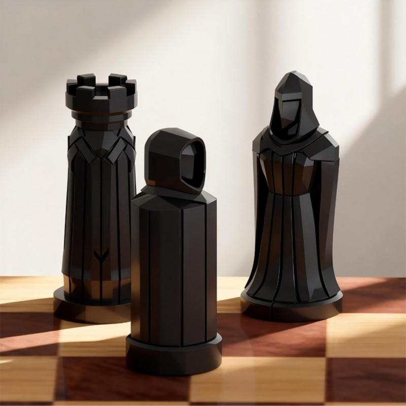 Hitzebeständige 3D-Schachfigurenformen, sicher für Kinder zur Verwendung in Schulprojekten und für gemeinsame Familienzeit