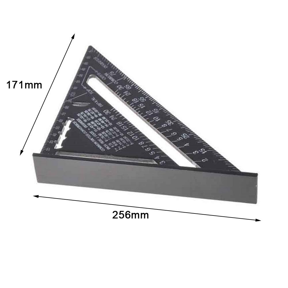 Aluminum Alloy Triangle Ruler With Clear Scale Woodworking Measurement Tool