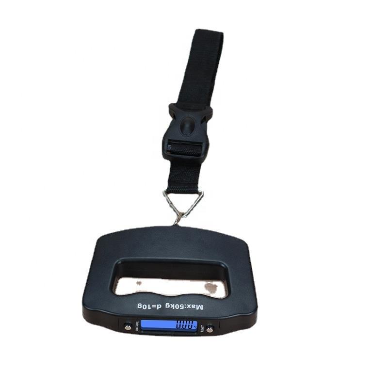 50kg LCD Digital Luggage Scale Portable Electronic Suitcase Scale Handled Travel Bag Weighting Fish Hook Hanging Scale