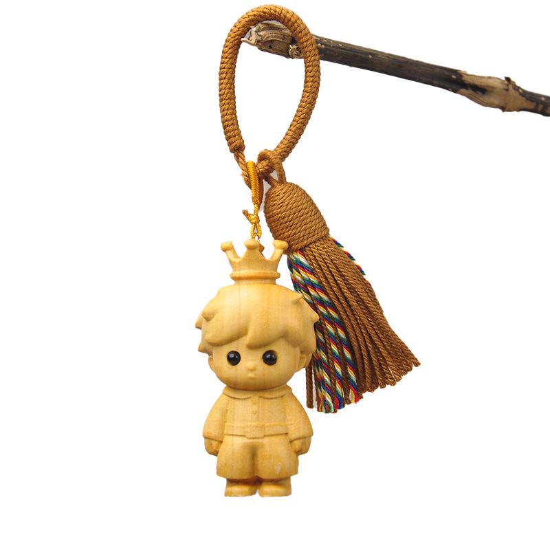 Little Prince Golden Sandalwood Healing Keychain - Cute Bag Charm & Children's Gift