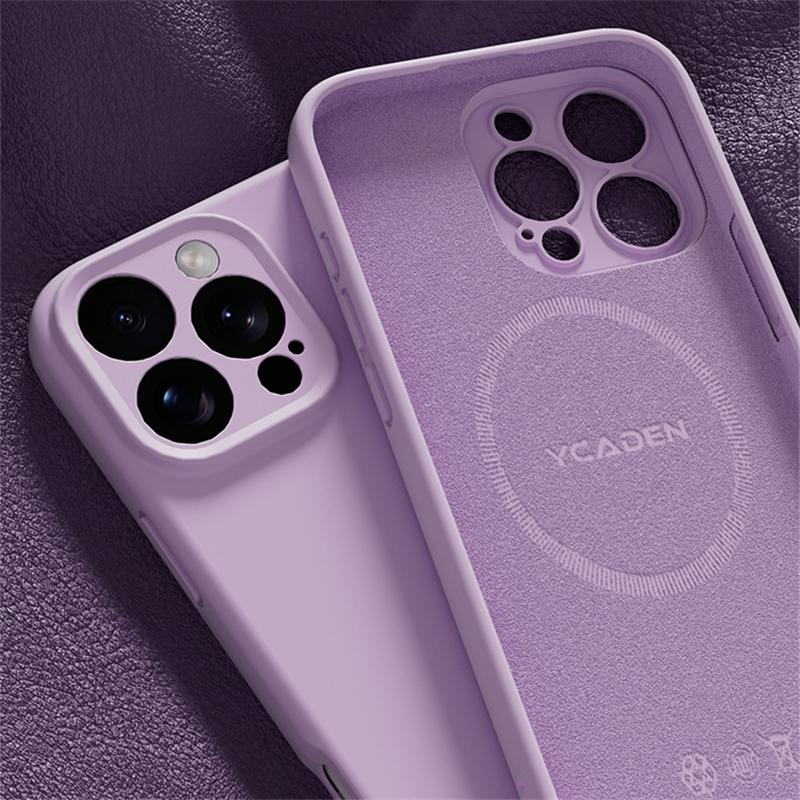 Pro bezdrátové nabíjení Magsafe Měkké tekuté silikonové pouzdro na telefon Pro iPhone 16 Pro Max Plus 16E Magnetický tenký ochranný kryt