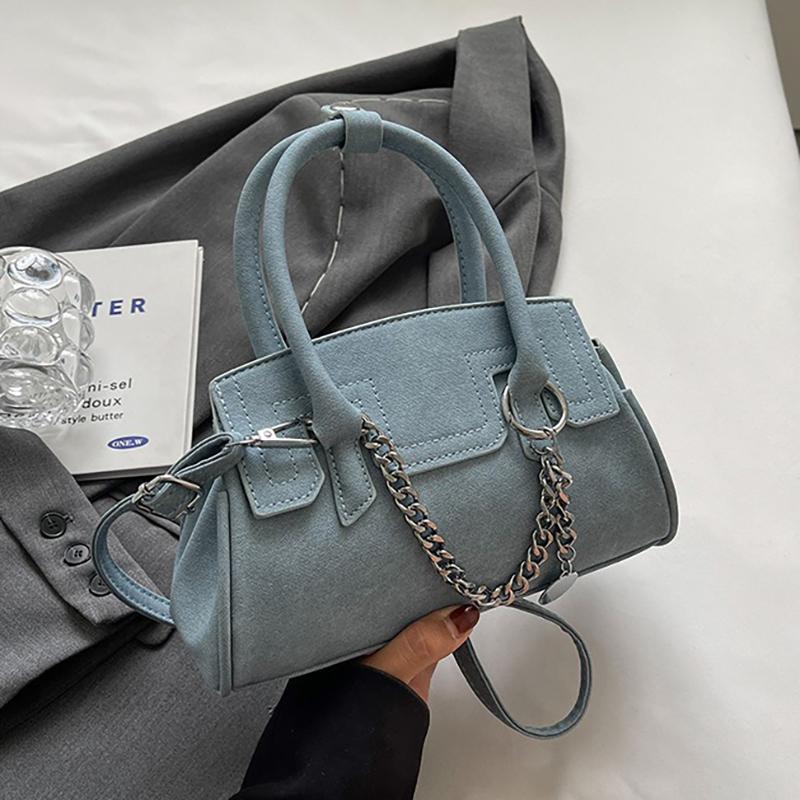 

Повседневная маленькая сумка через плечо, женская сумка, новинка 2024 года, простая текстурированная сумка через плечо, модная сумка, маленькая квадратная сумка светло-синий