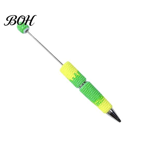 Beadable Ballpoint Pens DIY Pen, Colorful Fancy Beaded Crafting Gift for Students, Party Favors, Creative Office Supplies Novelty Rainbow