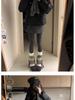 Korean Style Women's Gray Polka Dot Wool A-Line Skirt - Retro Hip-Hugging Short Skirt for Autumn/Winter