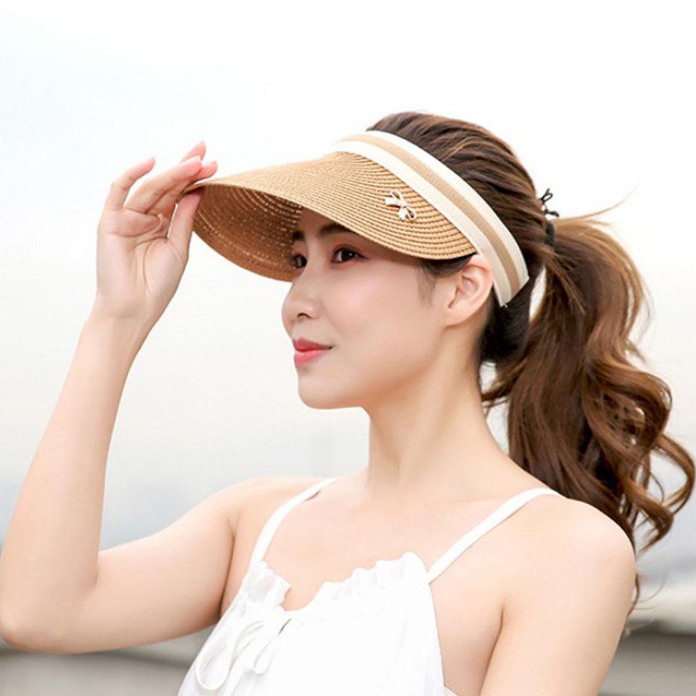 Ladies Women Summer Sun Visor Beach Hat 