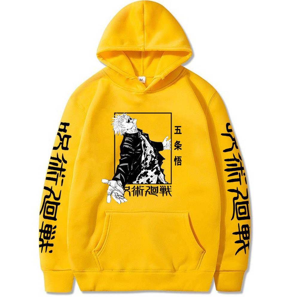 Harajuku Anime Jujutsu Kaisen Graphic Printed Hoodies Oversized Hooded Sweatshirt Long Sleeves Hoodie Men Women Clothes