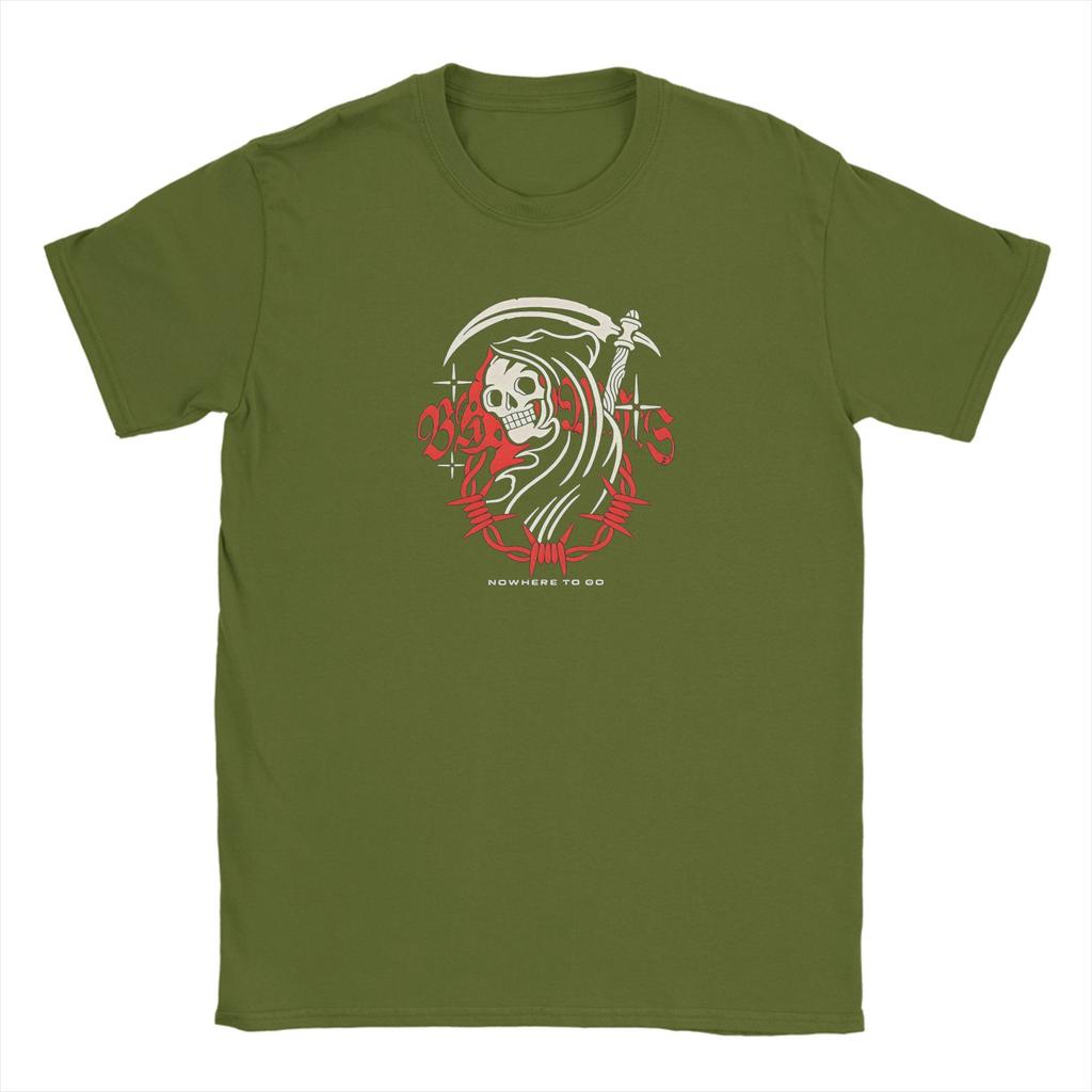 Vintage T-Shirt Beach B-Bad O-Omen Band Fashion T-Shirts 100% Cotton Tshirt for Man Y2K Casual Custom Short Sleeve Top Tees