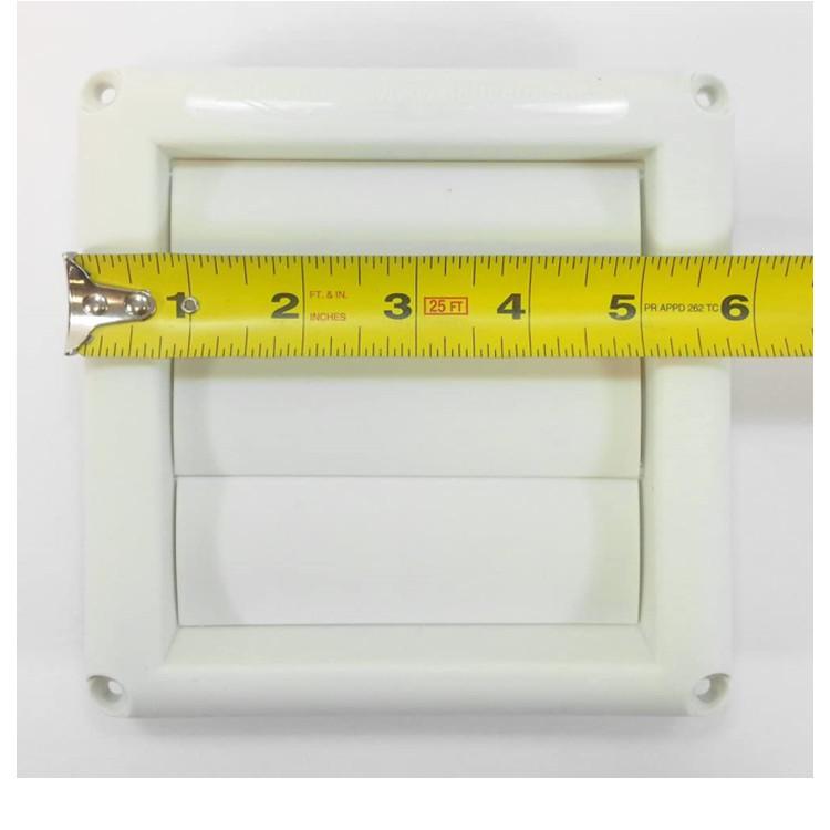 4-Inch Exterior Wall Vent with Movable Shutter for Air Conditioning
