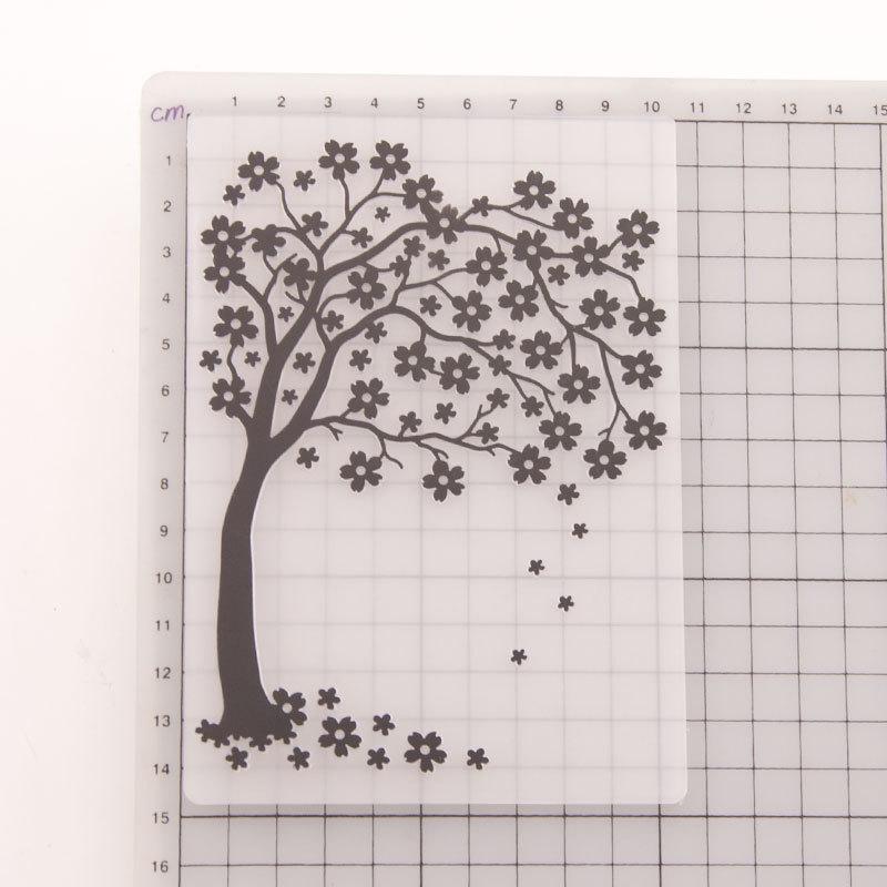 Forest Tree Leaf Branch Plastic Embossing Folder for Scrapbooking DIY Photo Album Card Decor Art Template Vine Rattan Lace Frame