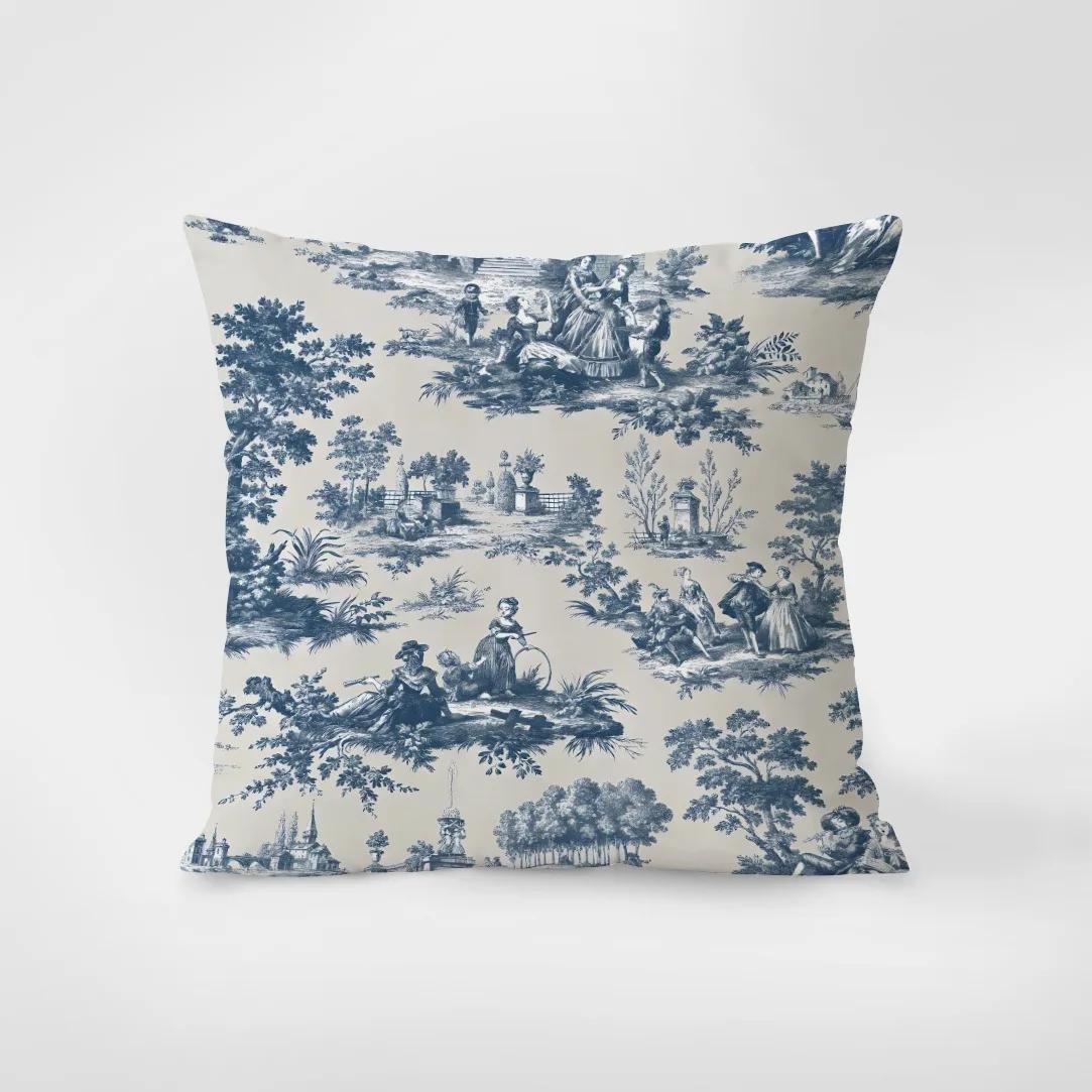 

Синяя винтажная цветочная наволочка, украшение для общежития, офиса, гостиной, дивана, дома, 40x40см 50x50 45x45 16x16Inch