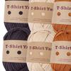 -Pack Knitting Yarn, T-shirt 196 Yards Total Length, Chunky Yarn for Carpets, Handbags,