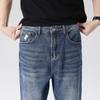10oz Lightweight Stir Fried Sand Washed Summer Thin Denim Pants for Men