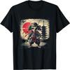Alien Samurai UFO Japanese Vintage Ukiyo E Sci-fi T-Shirt