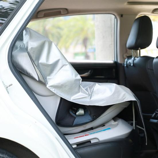 Yousheng Baby Car Safety Seat Sunshade Cover Portable Foldable Reflective UV Shielding Sunlight Heat Blocking Universal Infant Automotive Safety Seat