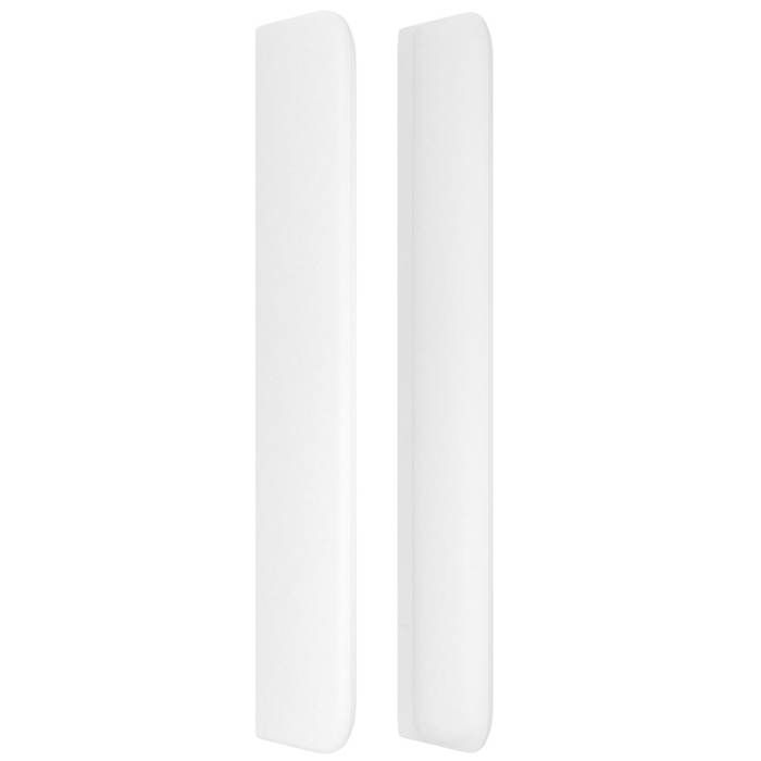 Tête de lit - MAISON EXCLUSIVE - Avec oreilles - Similicuir blanc - 203x16x118/128 cm - Hauteur réglable