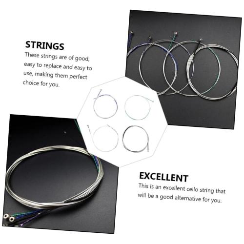 Ibasenice Cello String Set, Steel, 4 Strings, for Performance