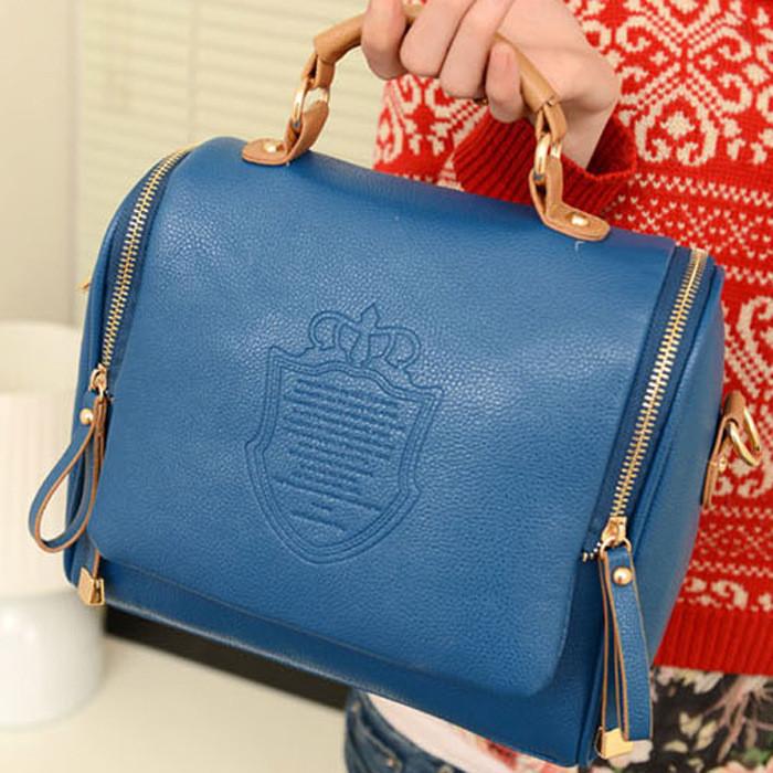 Chic And Timeless Women Leather Shoulder Crossbody Bag Handbag With Zipper Closure