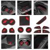 YANWEN Dustproof Trim Mats for Dodge Custom Interior Shifter Cup Holder Door and Center Console 2015-2020 Challenger, Liners, Inserts, Pockets, (11